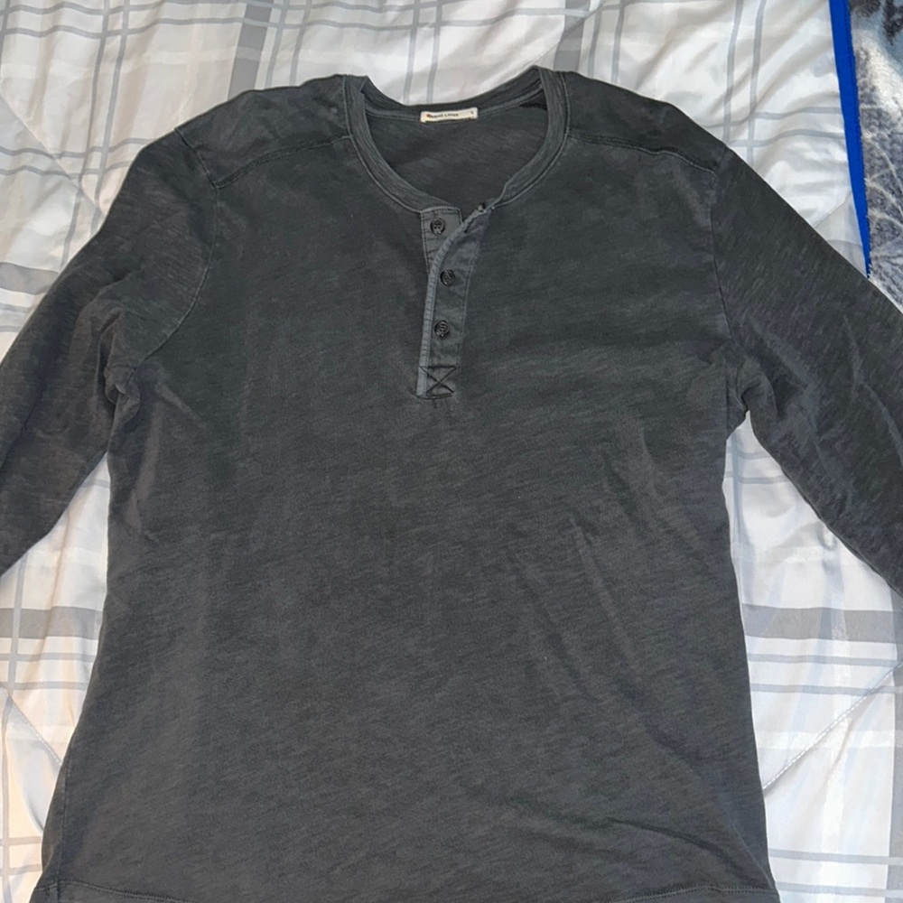 Marine Layer Gray Henley Shirt